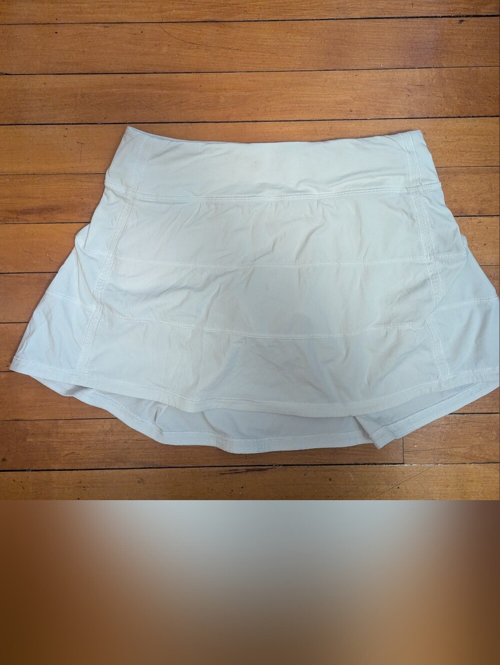 Lululemon Pace Rival Skirt Womens Skort Tall Size 4 White Pleated Tennis Golf